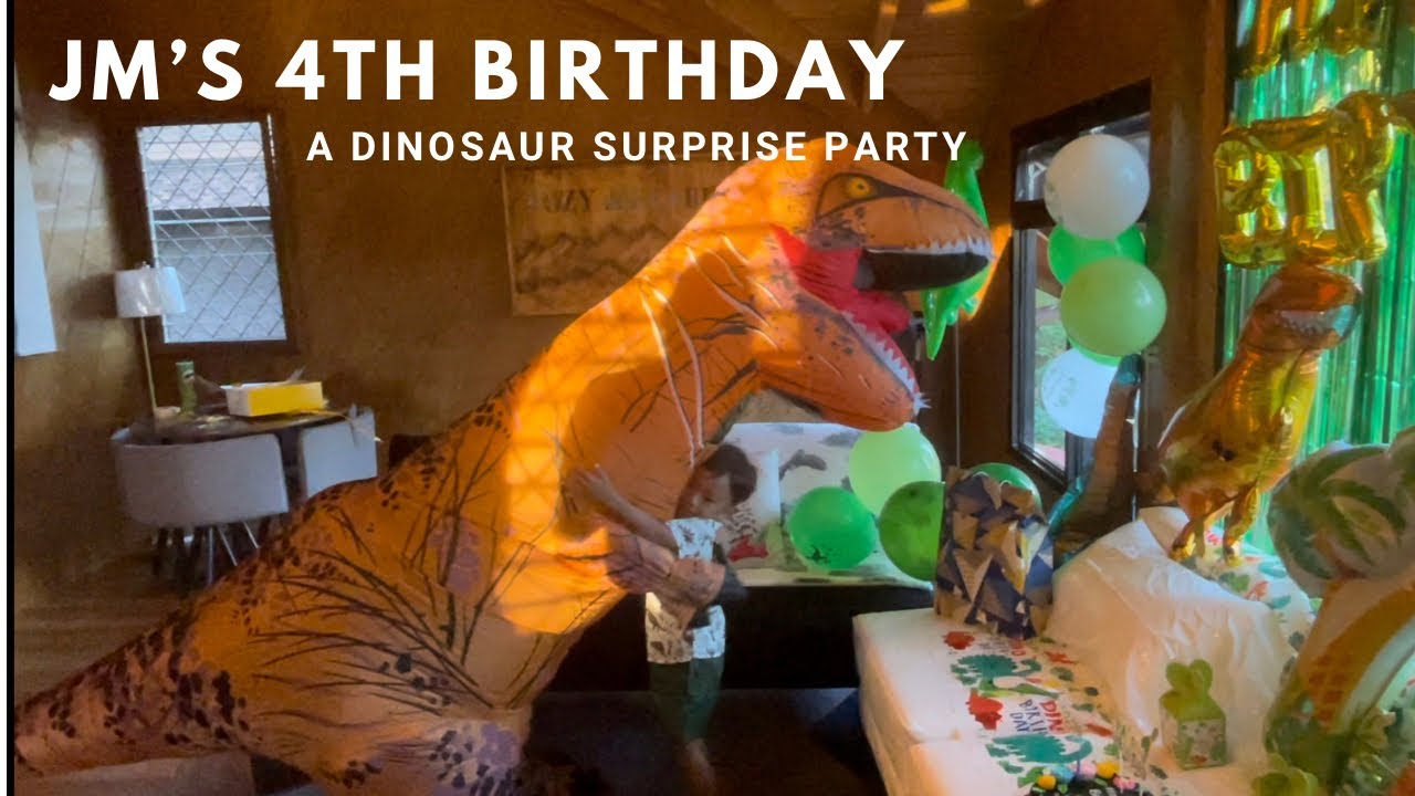 Dinosaur birthday Surprise for our dino loving birthday boy 