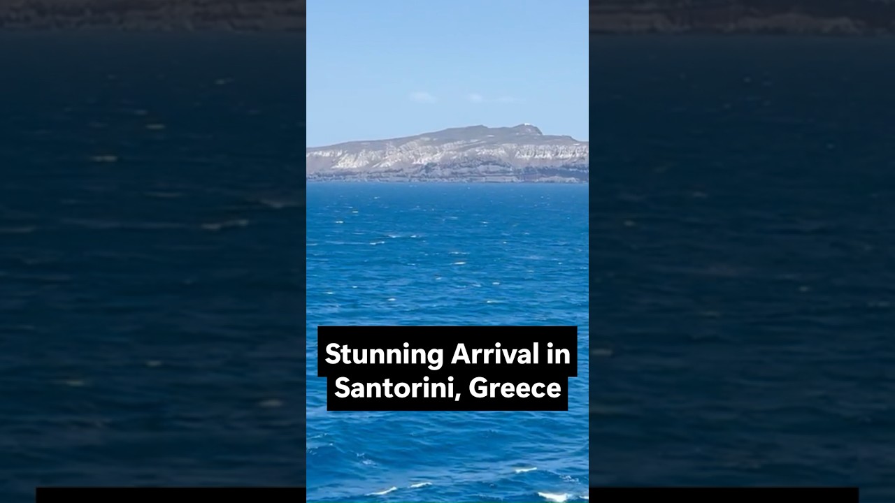Cruise Ship Arrival in Santorini, Greece
