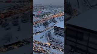 İstanbul Da Kar Trafiği Felç