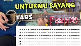 Untukmu Sayang - Febians (Tutorial Slow With TAB) Cover Gitar | Intro Cover | Acoustic