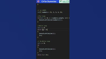 C# for Dummies: 15  C# While Loop Tutorial?   #csharp #csharptutorial #csharpprogramming