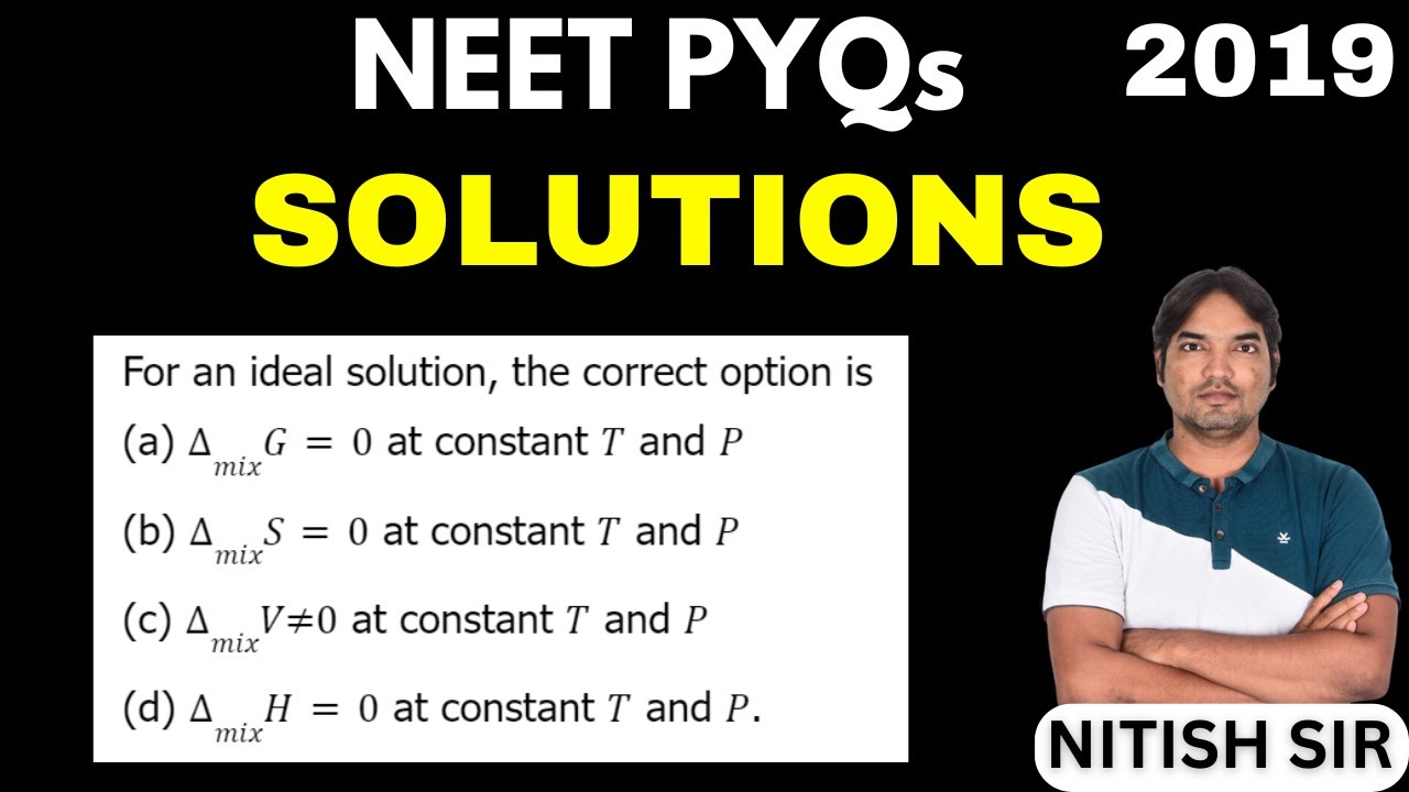 Final Option Solution For an ideal solution, the correct option is - YouTube
