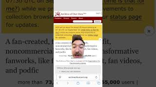 Celebrity ao3 is gonna be down?! #fanfiction #fandom #wattpad #ao3 #booktube Profile