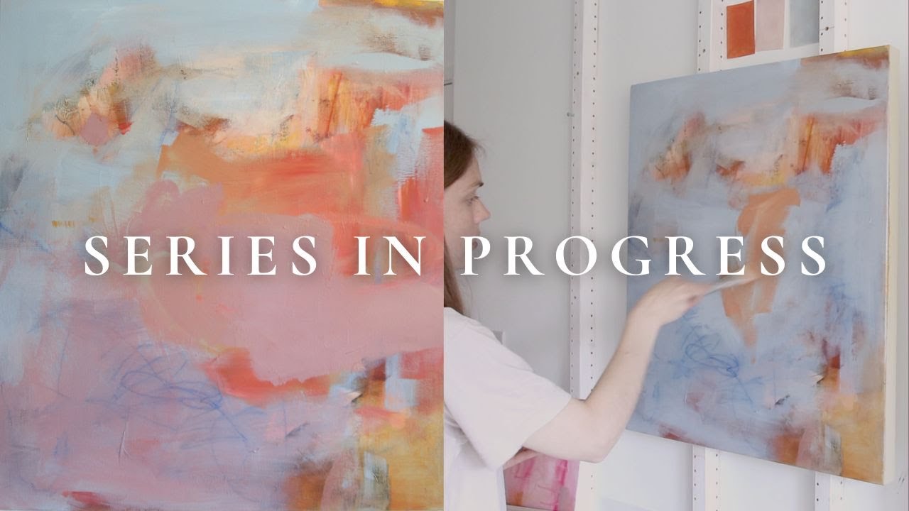 How I layer a mixed media abstract painting