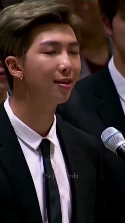 #BTS #RM Namjoon giving speech at UN #inspirational