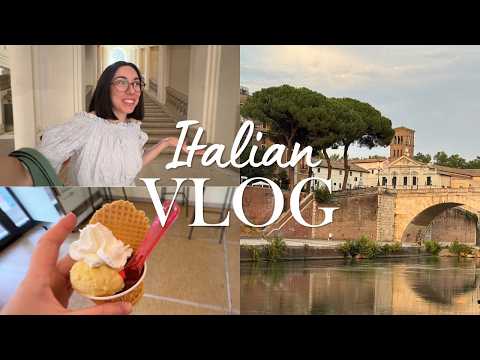 Italian vlog: qualche caldo giorno d'agosto a Roma tra libri e gelati (Subtitles)