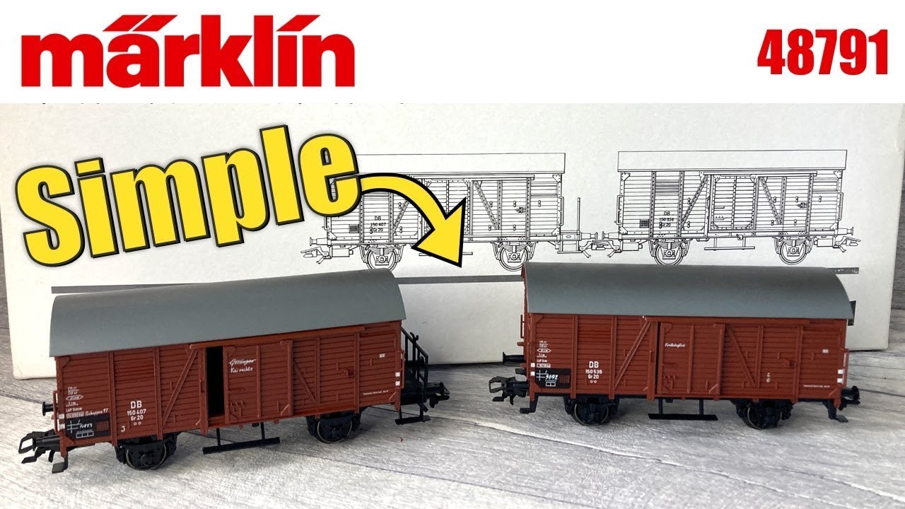 Simple Set Stückgutverkehr 2 Box Wagons + Freight Load Unboxing & Model Railway Review  Märklin