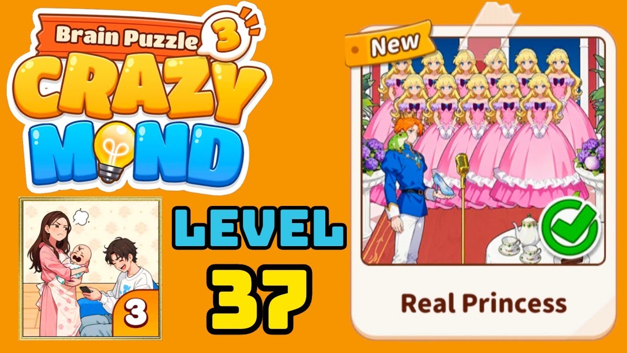 Brain puzzle 3 crazy mind level 37 solution walkthrough ( real