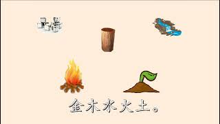 部编一年级上语文课文朗读识字2金木水火土Chinese Primary School First Grade Chinese Language