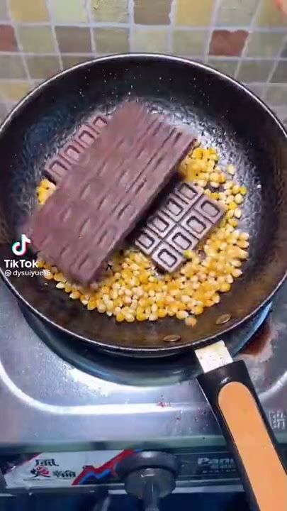 cara membuat popcorn cokelat simple dan enak #short #howtocook #popcorn #cokelat #howtocookpopcorn