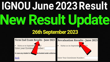 ignou June 2023 Result & Revaluation 36th update Released | Ignou result update 2023