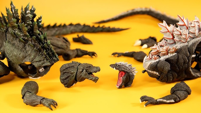 Legendary Godzilla vs earth Godzilla an epic battle stop motion 