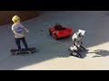 Fun with skateboard and robot