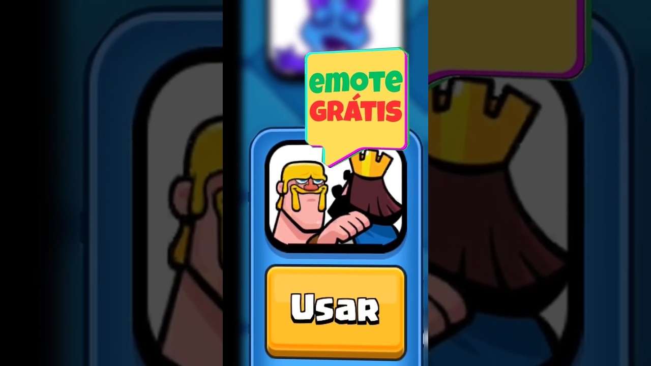 EMOTE GRÁTIS do Bárbaro Mão no Ombro no Clash Royale — CORRE! 😏👑
