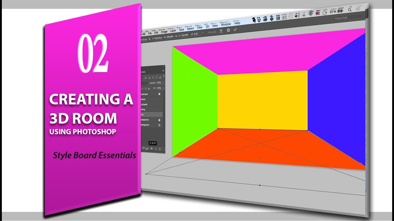 lesson 2: Creating a 3d room using Photoshop (style board ...