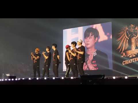 190421 신화 21주년 콘서트 'Chapter4'  - 마지막 인사때 앵콜 후 감동에 우는 민우오빠(폰카, 화질주의)