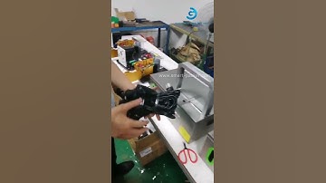 Desktop power cable clear belt strapping sealing packing machine testing video