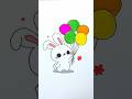 How to Draw Cute Rabbit Holding Balloons by @achuartlab
