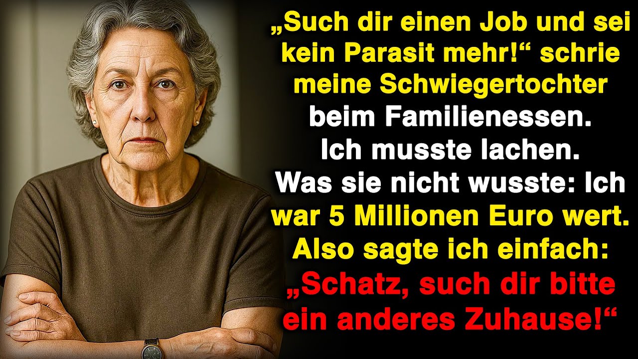 „Such dir einen Job und hör auf, ein Parasit zu sein!“, schrie meine Schwiegertochter!