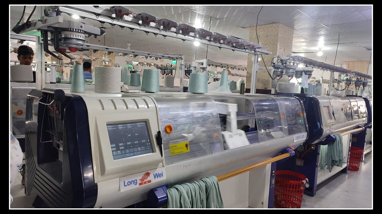 Long Wei # High productivity flatbed knitting machine.