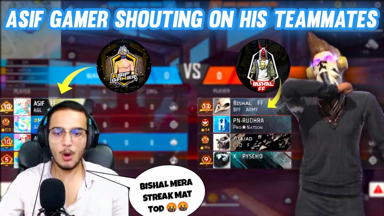 ASIF GAMER Abused His Teammates In Live 🤬 After I Broke His 10 WIN STREAK 😂🔥