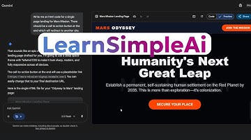 Build Landing Pages in Minutes using Simple Ai - Gemini Tutorial