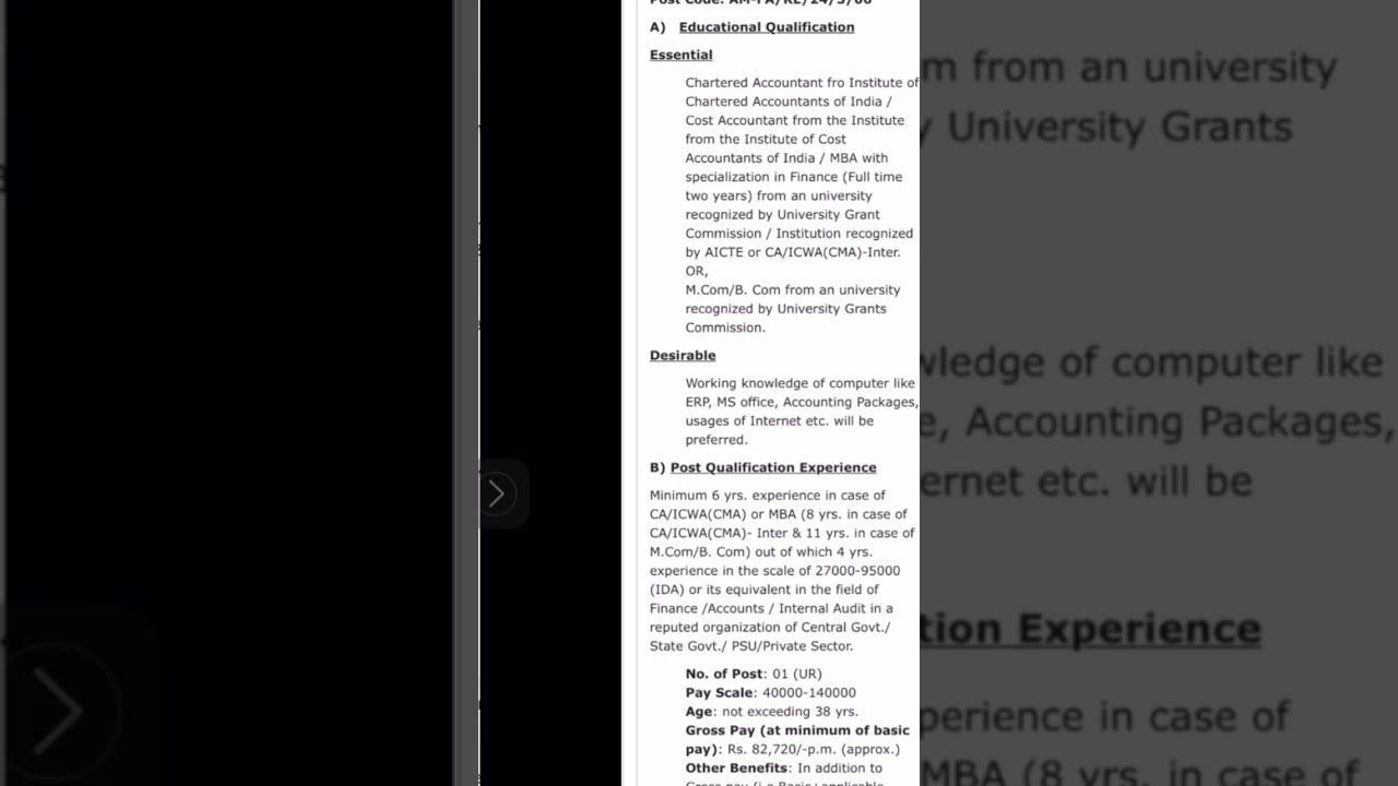 CS/CA/CMA Job in NHDC                                        Link to apply : 