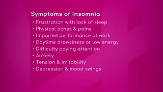 Symptoms of Insomnia