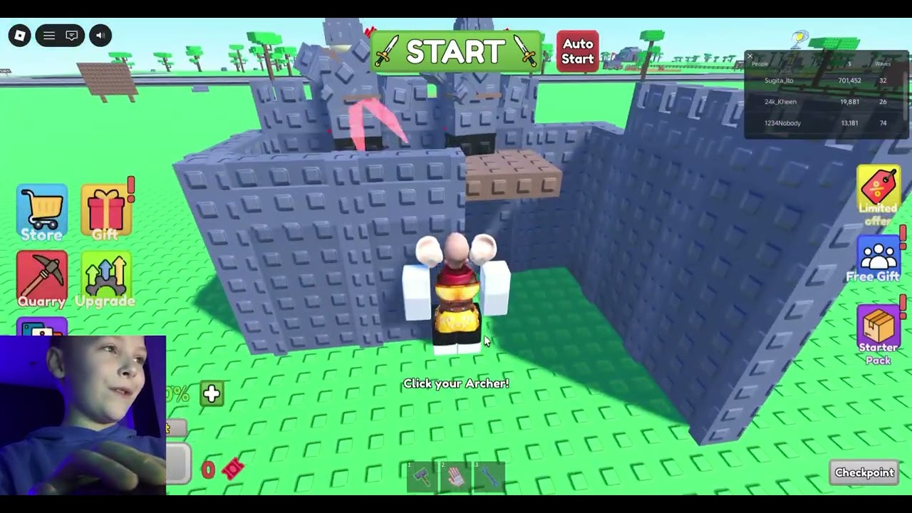 Playing Castle Defense