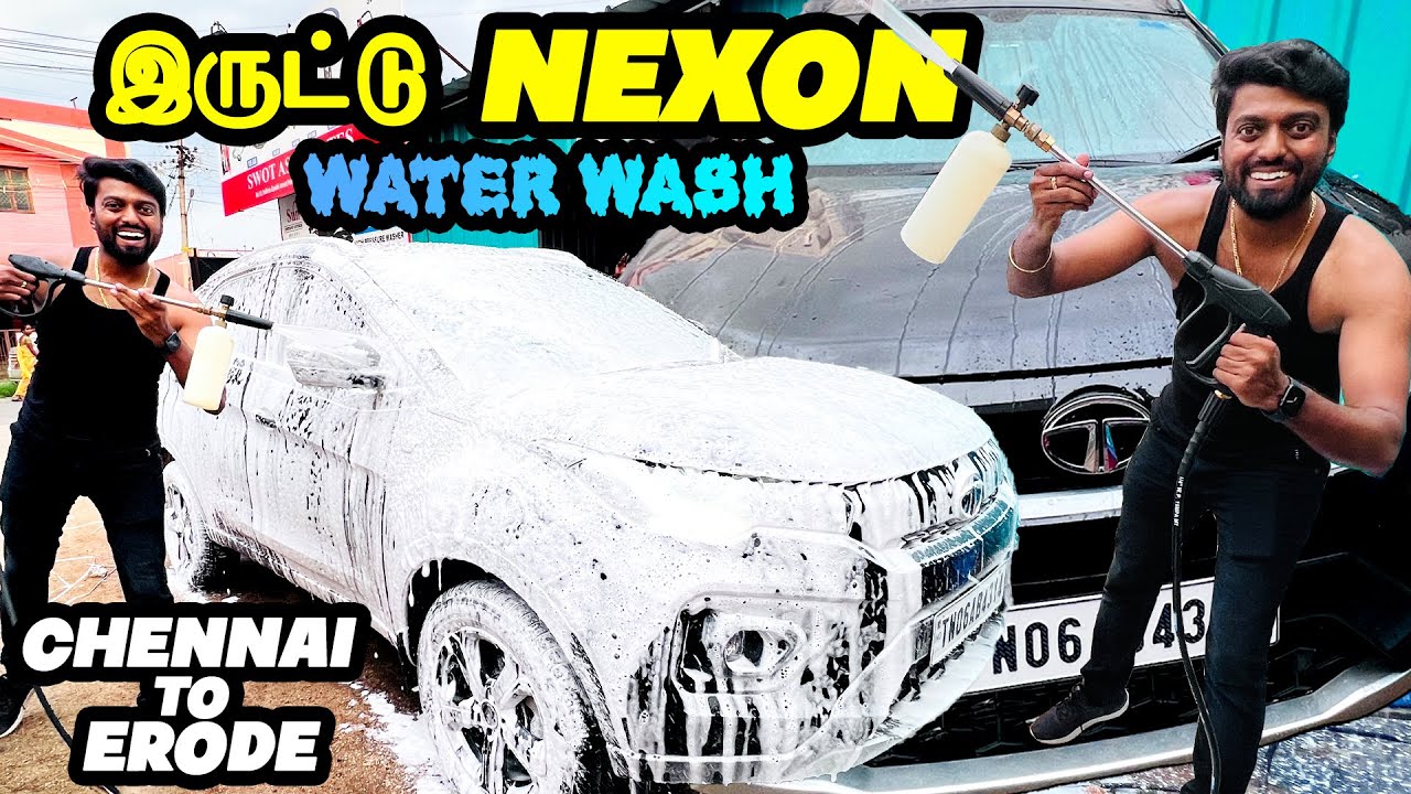 HIGH PRESSURE CAR WASH 😱 Tata Nexon Chennai to Erode Fun Drive with