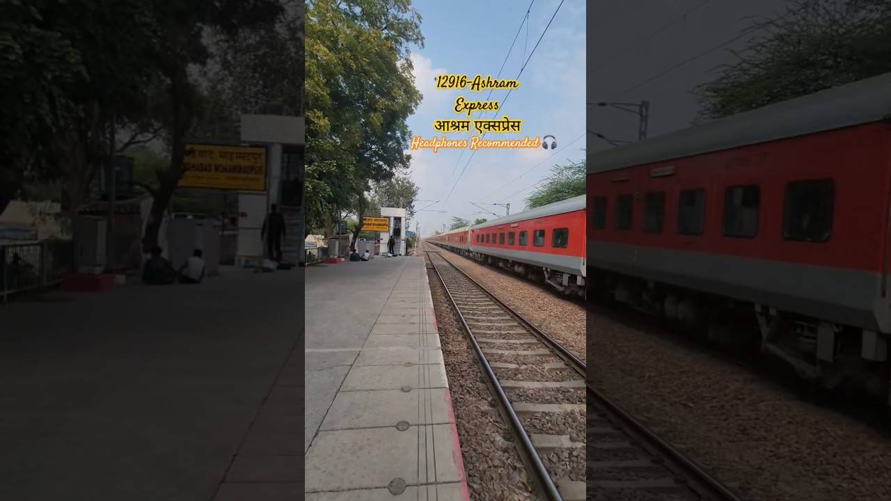 12916 Ashram Express || Best Track sound at 110km/h || WAP 7 