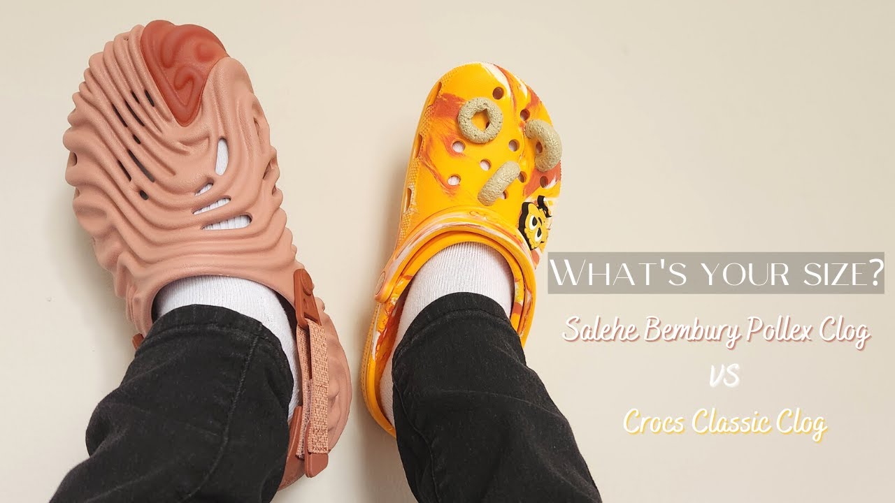 What's your size?| Salehe Bembury Pollex Clog VS Crocs Classic Clog Sizing  - YouTube