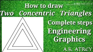 Two concentric triangles / Engineering graphics