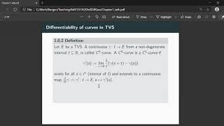 Infinite-dimensional geometry Chapter 1: Calculus in locally convex spaces