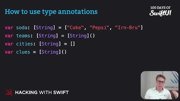 How to use type annotations – Swift for Complete Beginners