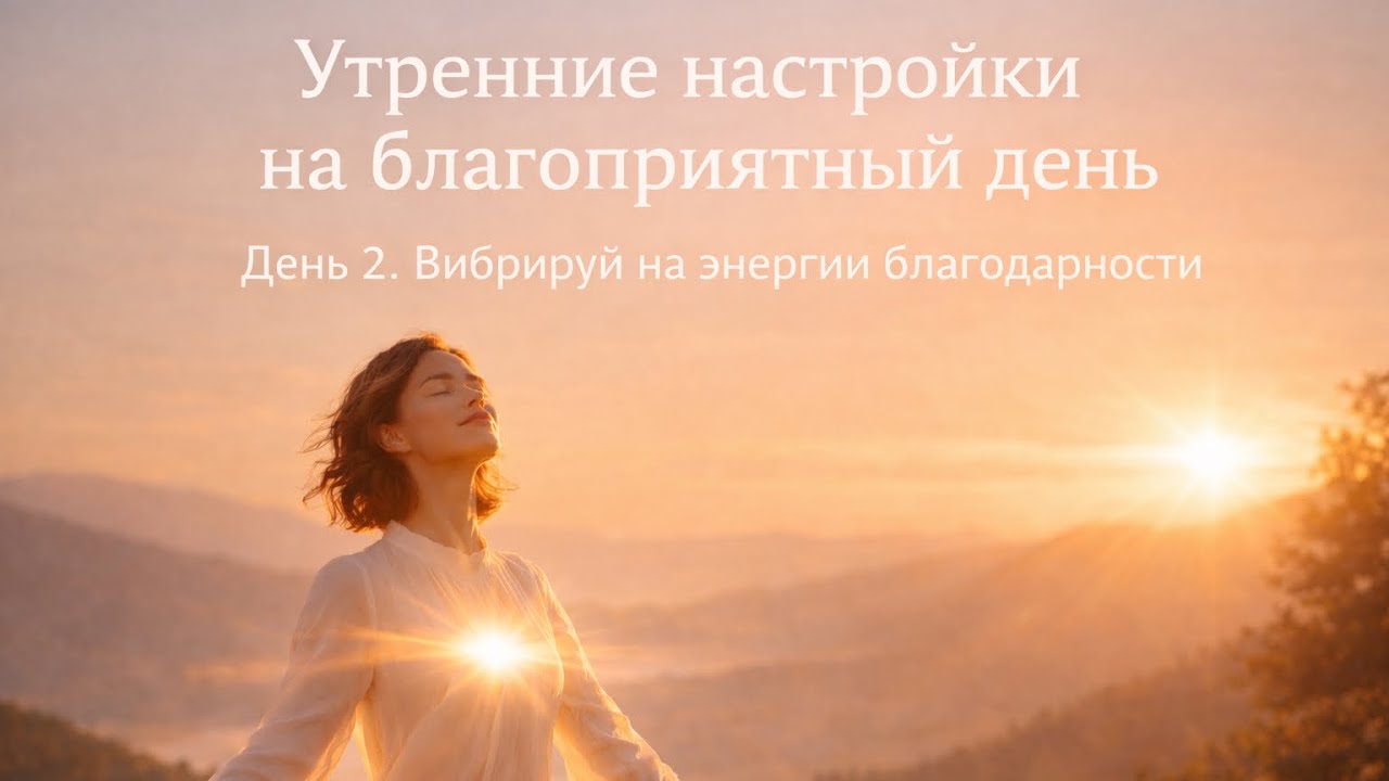 Утренняя медитация благодарности. Наполнись энергией изобилия.