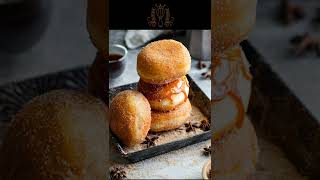 Homemade Donuts Hazelnut Chocolate Cream Filling