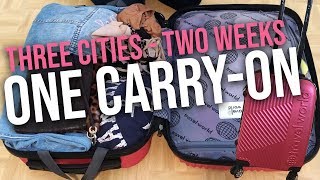 PACK WITH ME: How to pack in a carry on for Paris Amsterdam and Nice travel: SPRING 2019 PACKING