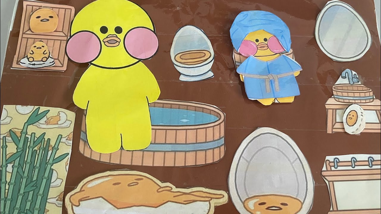 PAPER DUCK GİYİNME ODASI VE BANYOSU YAPTIK ETKİNLİK SAATİ - YouTube