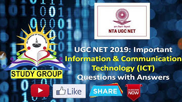 ||NTA NET 2019 Important Questions with answer..(ICT)..||June 2019