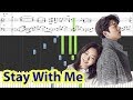 Piano tutorial stay with me guardian the lonely and great god ost  chan yeol ft punch