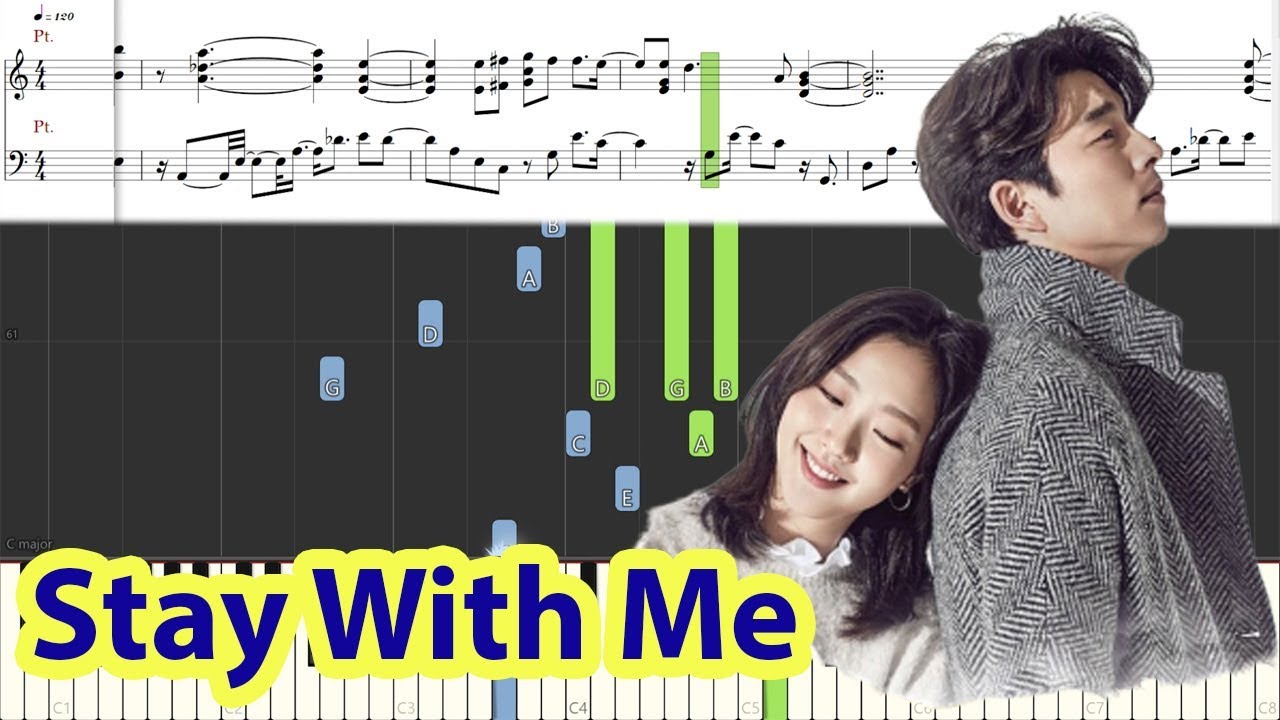 Piano Tutorial Stay With Me Guardian The Lonely and Great God OST   Chan Yeol ft Punch