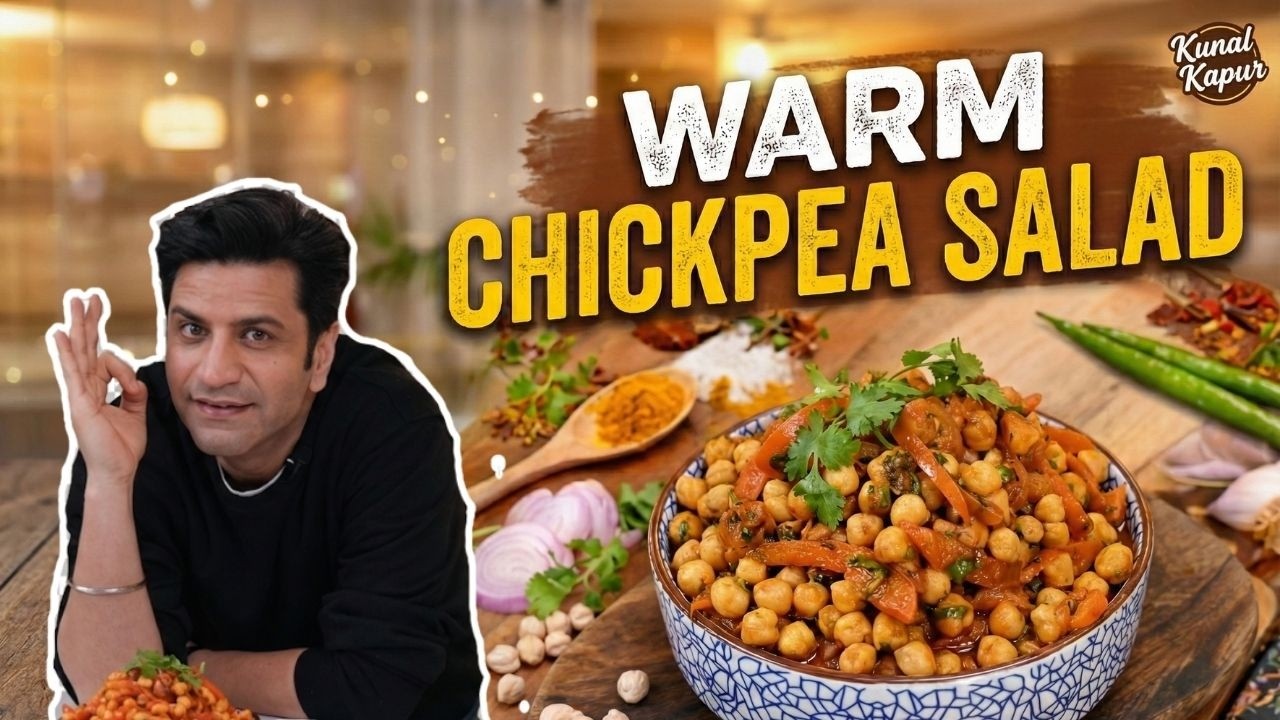 Warm Chole Salad Recipe | 10 Min Weight Loss Salad | No Raw Veggies! | Chef Kunal Kapur Recipe