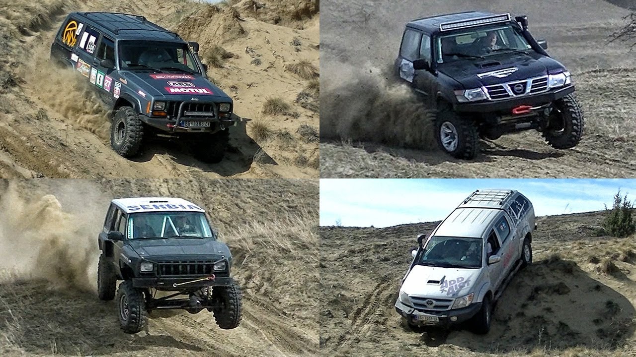 Jeep Cherokee, Nissan Patrol, Toyota Hilux at Deliblato