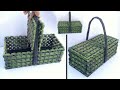 Newspaper basket | multi storage basket | newspaper tokri | newspaper craft | basket making | HMA209