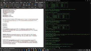 DDL,DML,DCL dan relation table(join) pada Mysql Xampp