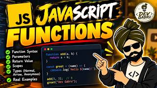 JavaScript Functions Explained 🔥 | Complete Tutorial for Beginners in Hindi