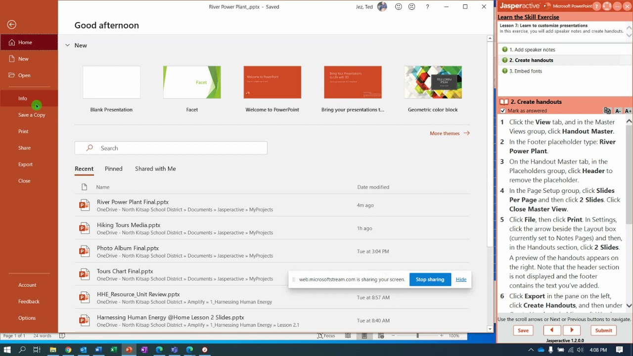 JA PPT Lesson 7 2 Customizing a Presentation