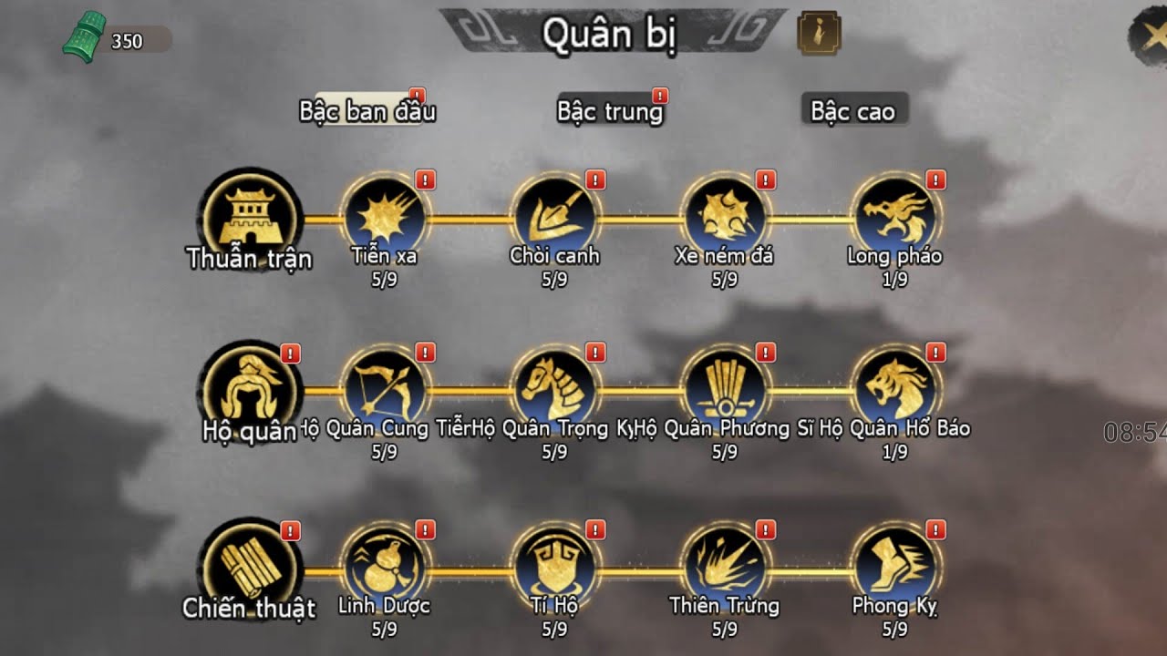 Lên lvl 120 rồi, nâng Quân bị - chiến thuật làm sao chuẩn? Acc này lên quá may mắn! Cam quá nhiều!