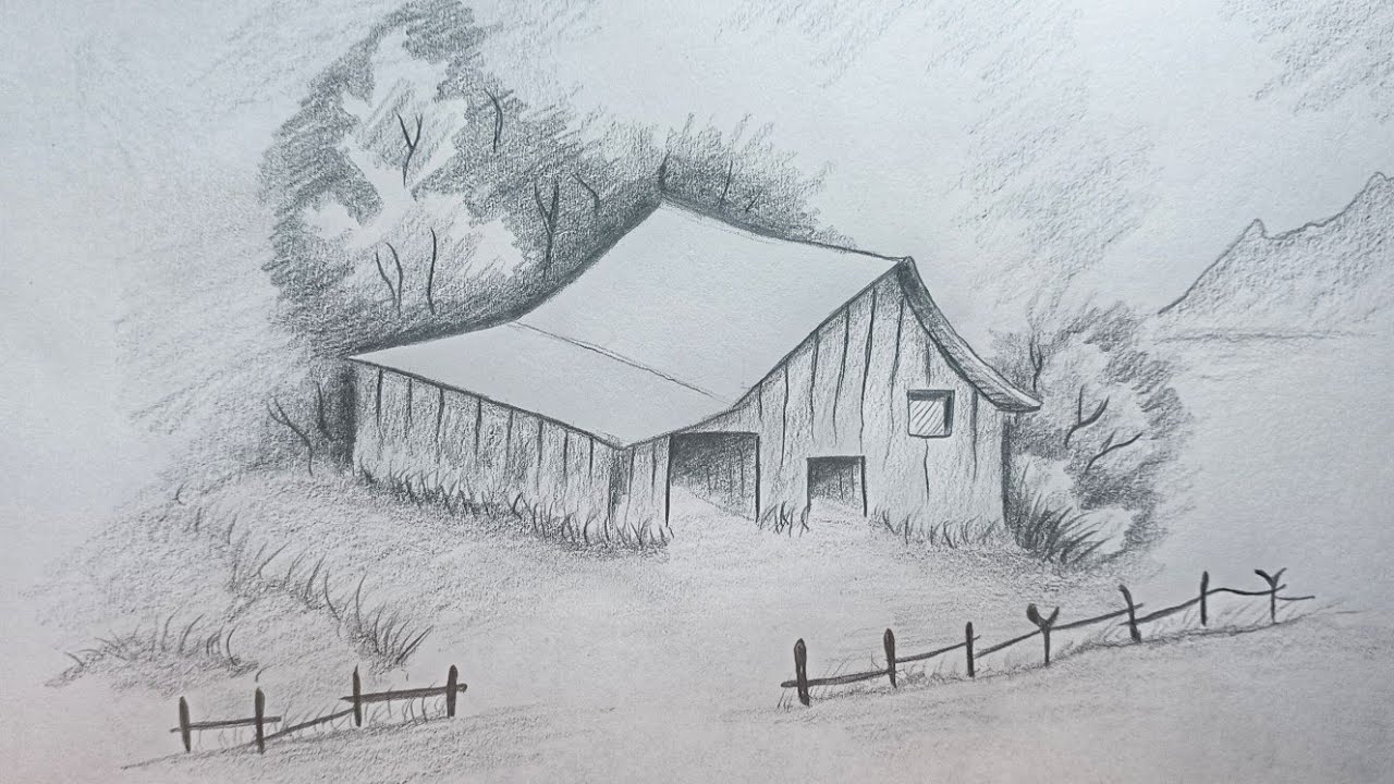 How to draw a landscape 